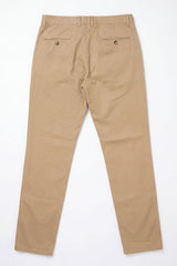 Pantalones chinos de lino color caqui para hombre, confeccionados en una fina mezcla de lino y algodón Tencel, ideales para el verano.