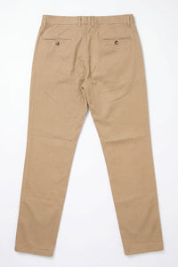 Pantalones chinos de lino color caqui para hombre, confeccionados en una fina mezcla de lino y algodón Tencel, ideales para el verano.