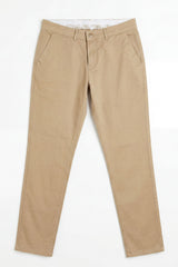 Pantalones chinos de lino color caqui para hombre, confeccionados en una fina mezcla de lino y algodón Tencel, ideales para el verano.