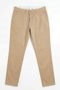 Pantalones chinos de lino color caqui para hombre, confeccionados en una fina mezcla de lino y algodón Tencel, ideales para el verano.