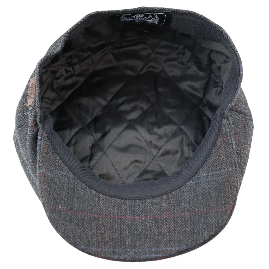 Gorra plana estilo Baker Boy de 8 paneles para hombre, de lana y tweed, de Blinders Newsboy.