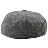 Gorra Baker Boy de 8 paneles, sombrero Shelby, lana tweed, gris clásico Razor