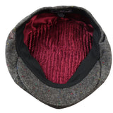 Gorra Baker Boy de 8 paneles, sombrero Shelby, lana tweed, gris clásico Razor