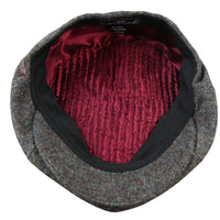 Gorra Baker Boy de 8 paneles, sombrero Shelby, lana tweed, gris clásico Razor