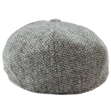 Gorra Baker Boy de 8 paneles, sombrero Shelby, lana tweed, gris claro clásico Razor