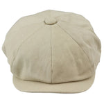 Gorra de hombre de 8 paneles Razor Summer Beige Baker Boy Cotton Blinders Newsboy Flat Cap Shelby