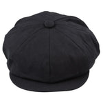 Gorra de hombre de 8 paneles Razor Summer Black Baker Boy Cotton Blinders Newsboy Flat Cap Shelby