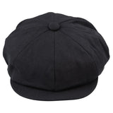 Gorra de hombre de 8 paneles Razor Summer Black Baker Boy Cotton Blinders Newsboy Flat Cap Shelby
