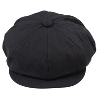 Gorra de hombre de 8 paneles Razor Summer Black Baker Boy Cotton Blinders Newsboy Flat Cap Shelby