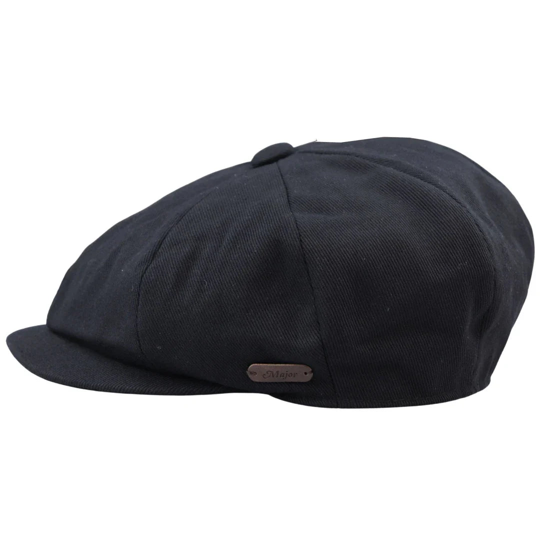 Gorra de hombre de 8 paneles Razor Summer Black Baker Boy Cotton Blinders Newsboy Flat Cap Shelby