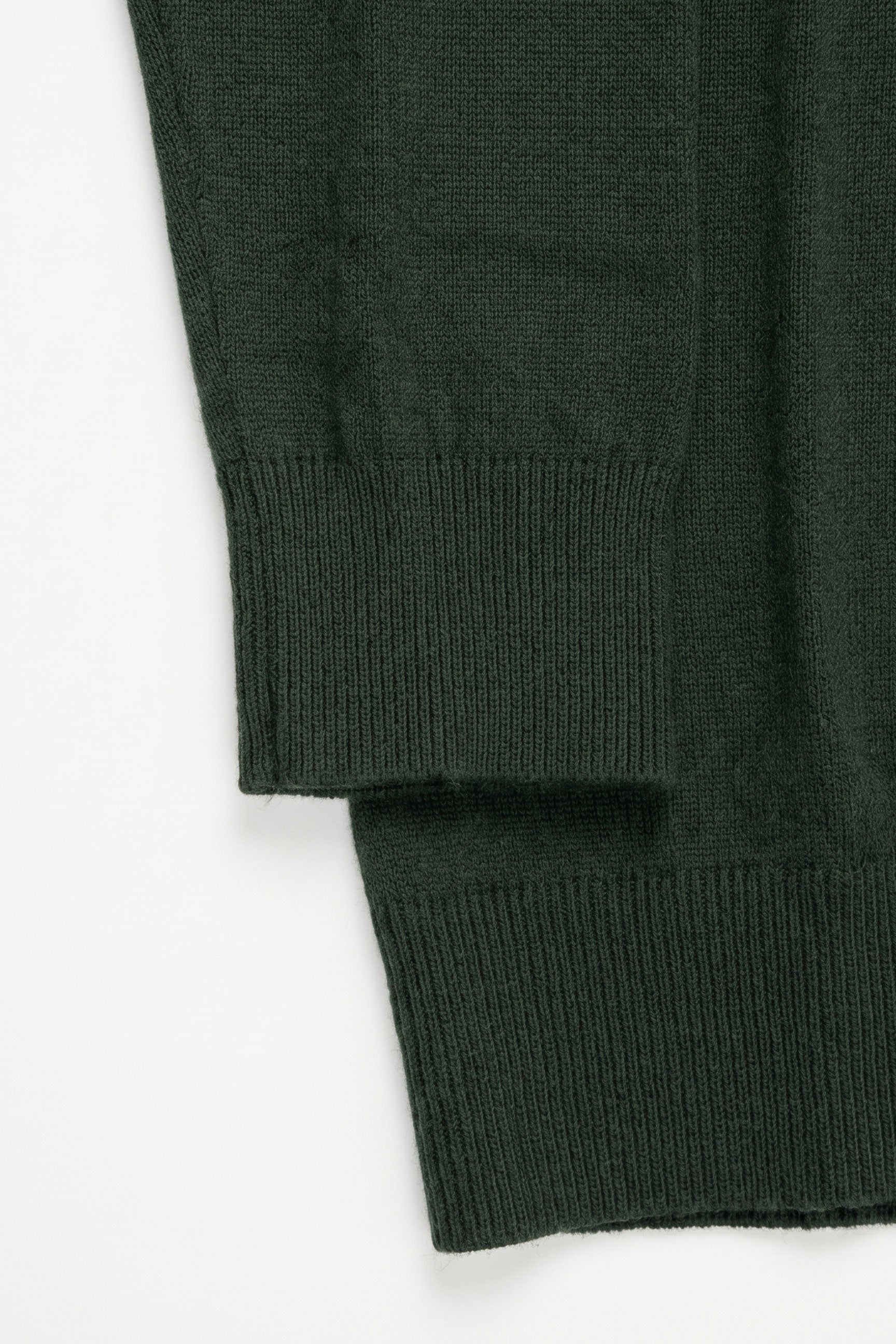 Jersey de cuello alto verde para hombre, de suave mezcla de viscosa, manga larga, de punto.
