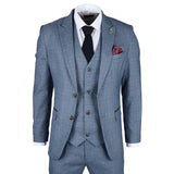Earl - Blazer azul a cuadros para hombre