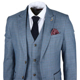 Earl - Blazer azul a cuadros para hombre
