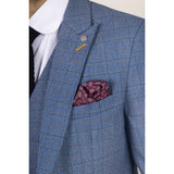 Earl - Blazer azul a cuadros para hombre