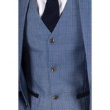 Earl - Blazer azul a cuadros para hombre