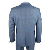 Earl - Blazer azul a cuadros para hombre