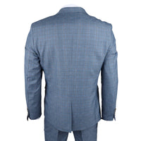 Earl - Blazer azul a cuadros para hombre