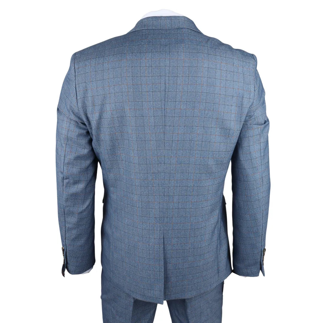 Earl - Blazer azul a cuadros para hombre