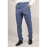 Earl - Pantalones de cuadros azules para hombre