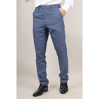 Earl - Pantalones de cuadros azules para hombre