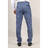 Earl - Pantalones de cuadros azules para hombre