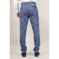 Earl - Pantalones de cuadros azules para hombre