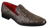 Zapatos Rossellini Eastend para hombre, brillantes, sin cordones, con purpurina, ideales para fiestas, de charol.