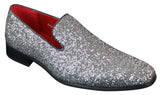 Zapatos Rossellini Eastend para hombre, brillantes, sin cordones, con purpurina, ideales para fiestas, de charol.