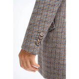 Eddie - Abrigo de tweed de mezcla de lana marrón claro para hombre