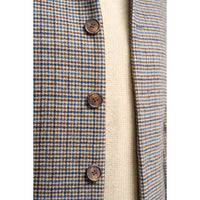 Eddie - Abrigo de tweed de mezcla de lana marrón claro para hombre