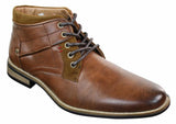 EL0603 - Botas militares cortas de cuero para hombre
