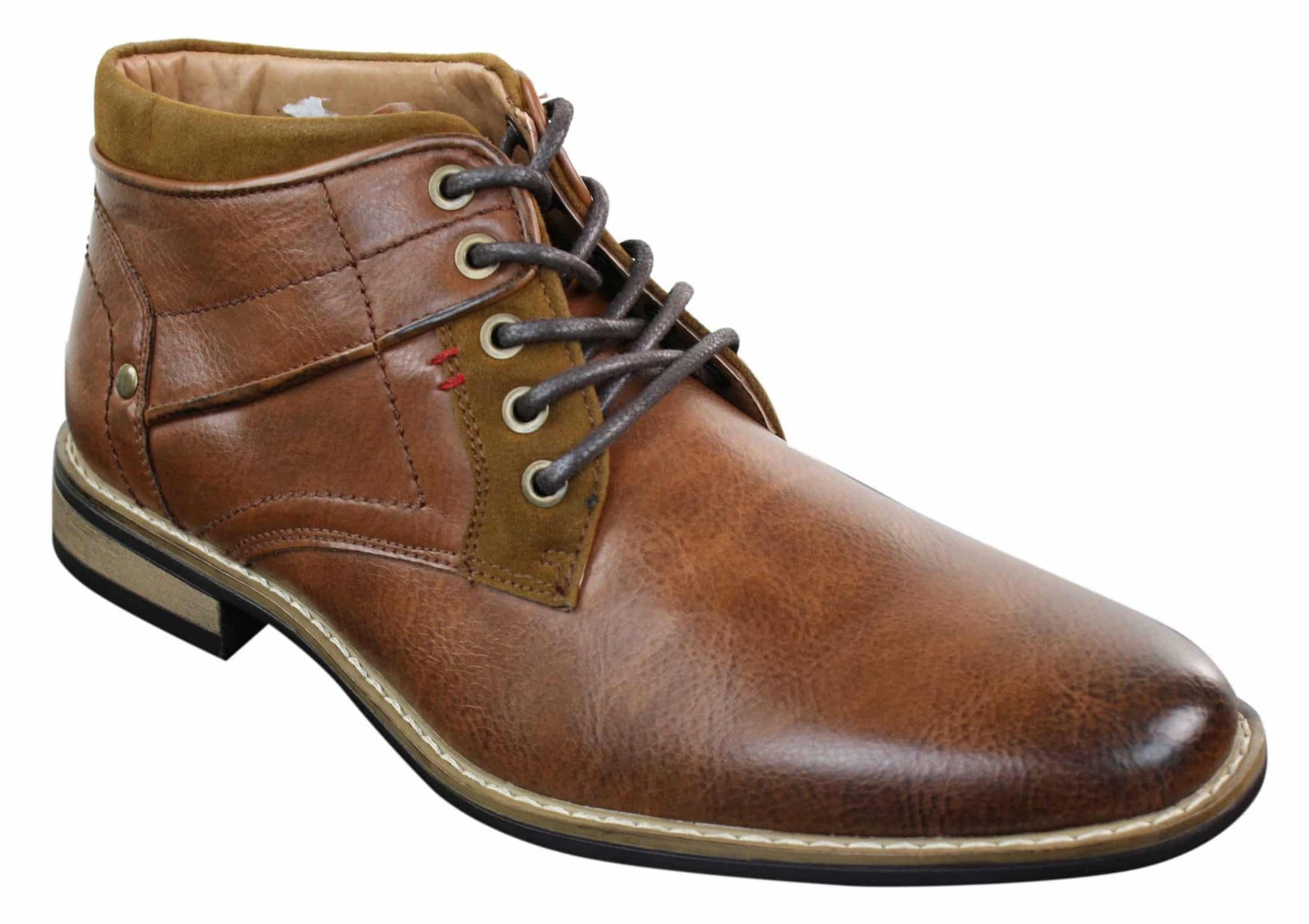 EL0603 - Botas militares cortas de cuero para hombre