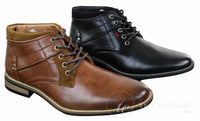 EL0603 - Botas militares cortas de cuero para hombre