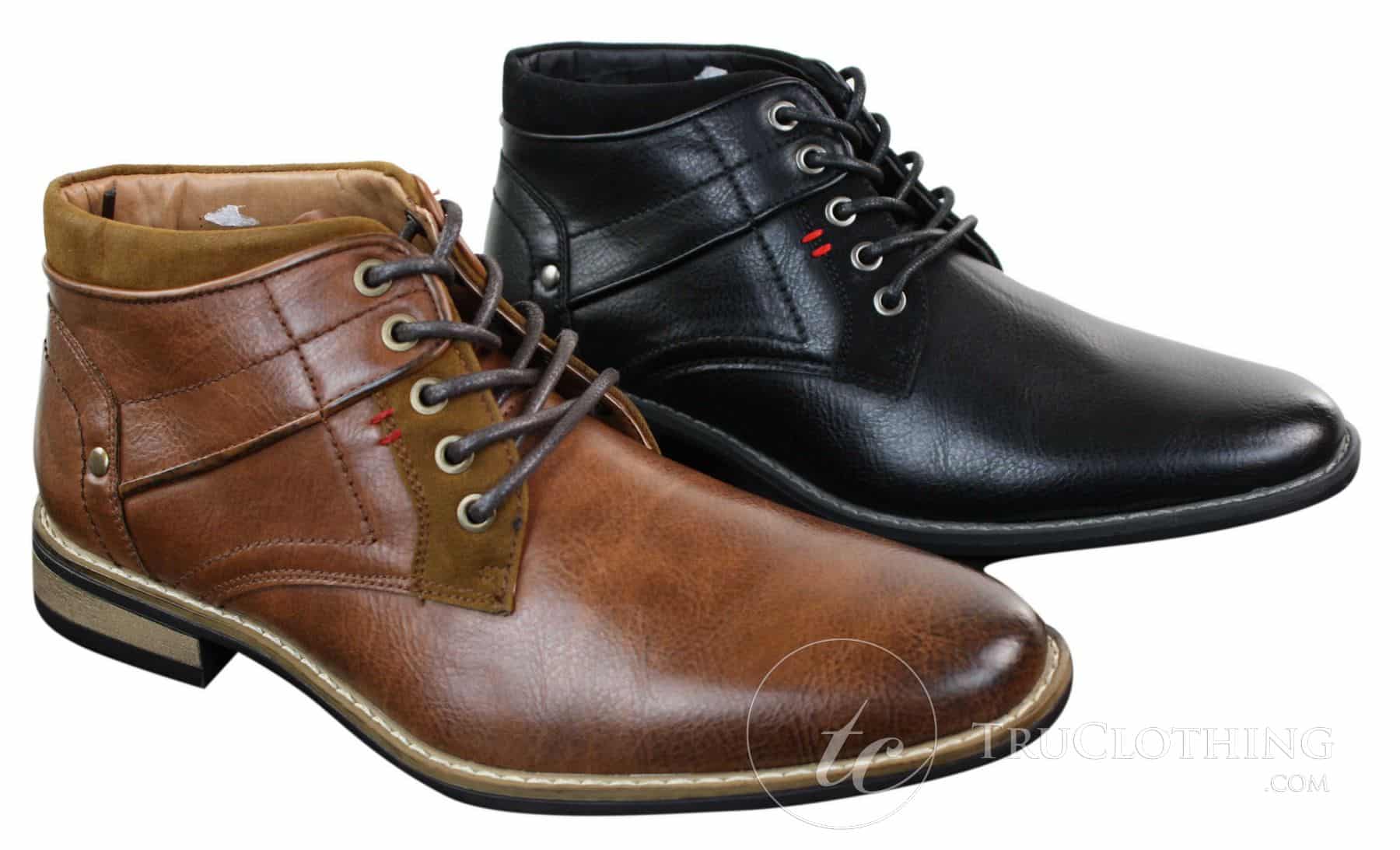 EL0603 - Botas militares cortas de cuero para hombre