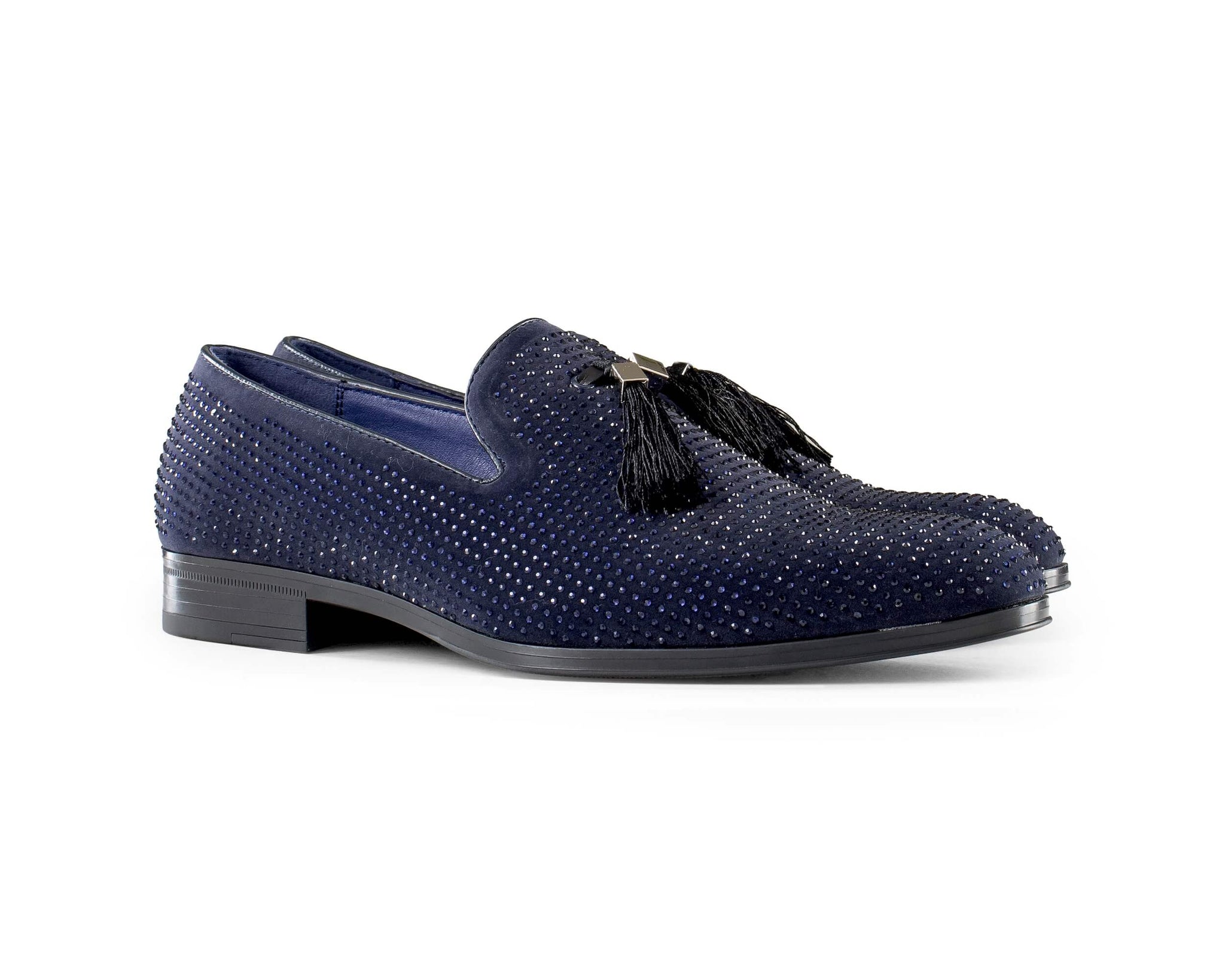 Zapatos de baile para hombre con diamantes y borlas