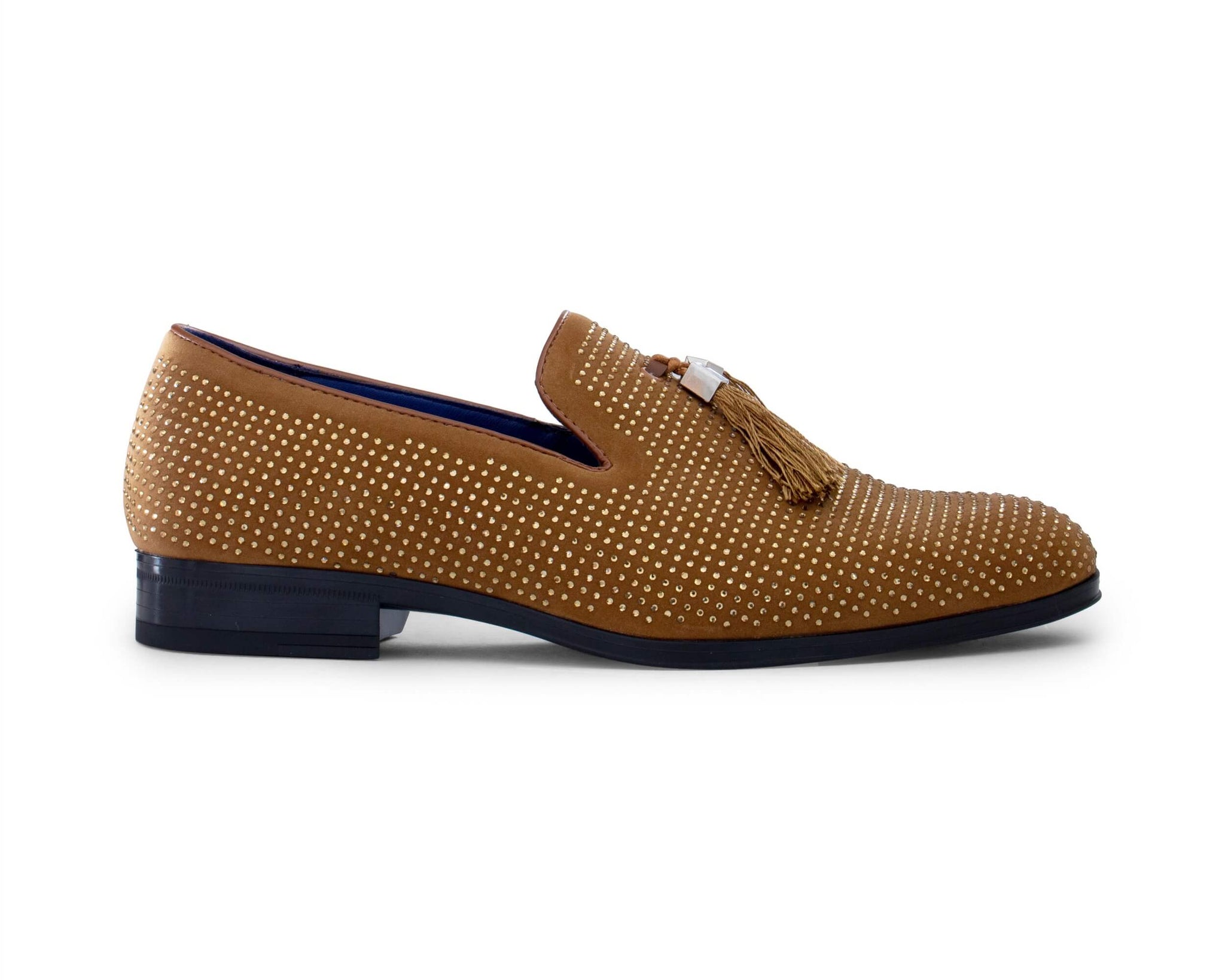 Zapatos de baile para hombre con diamantes y borlas