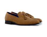 Zapatos de baile para hombre con diamantes y borlas