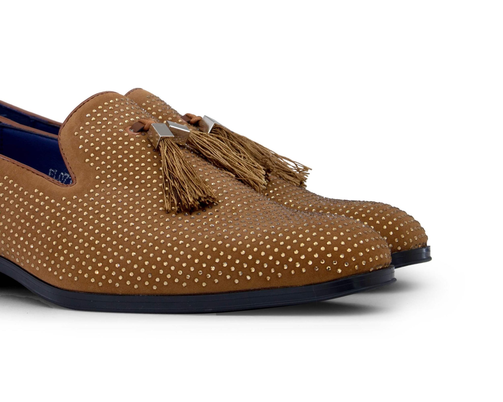 Zapatos de baile para hombre con diamantes y borlas