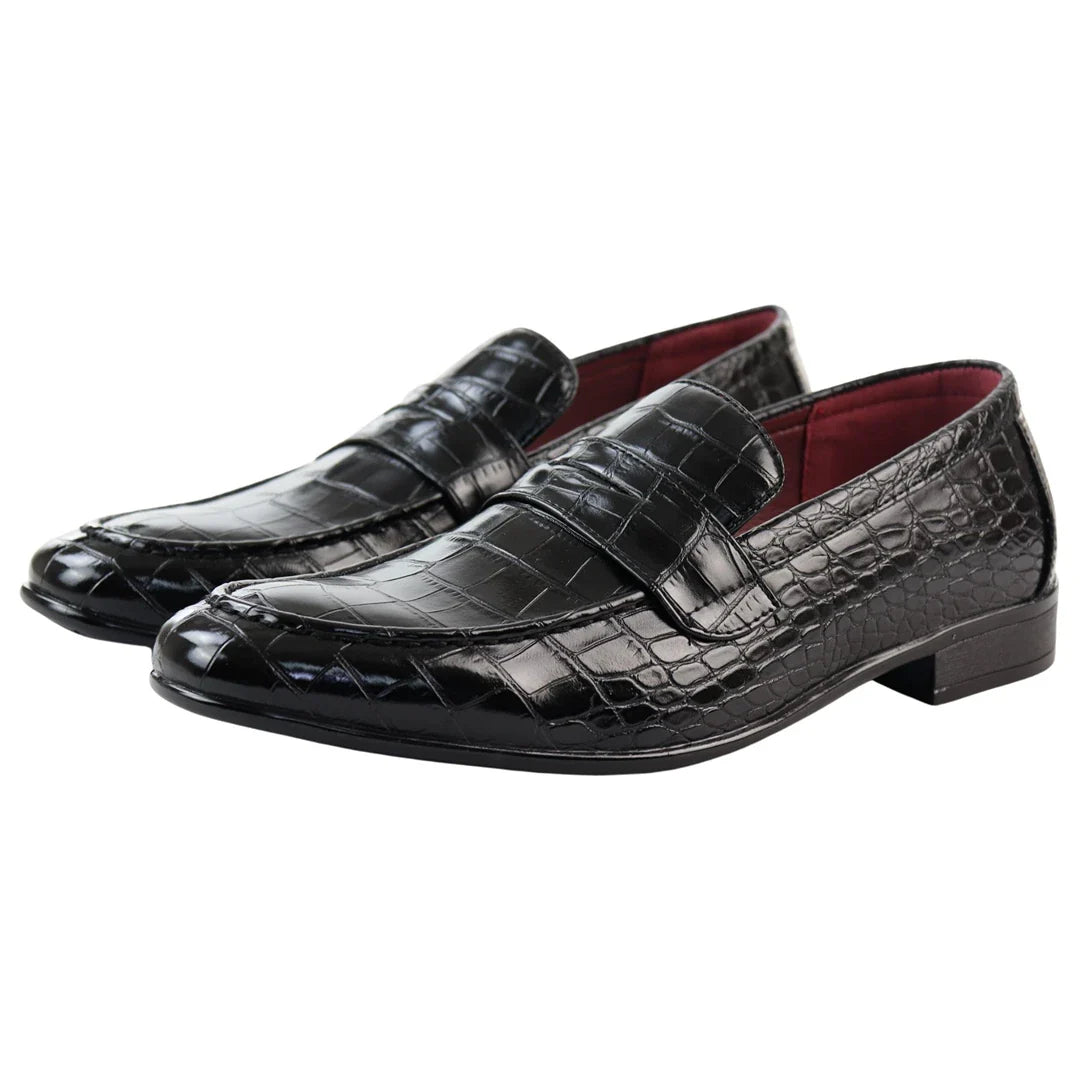 Mocasines negros formales para hombre