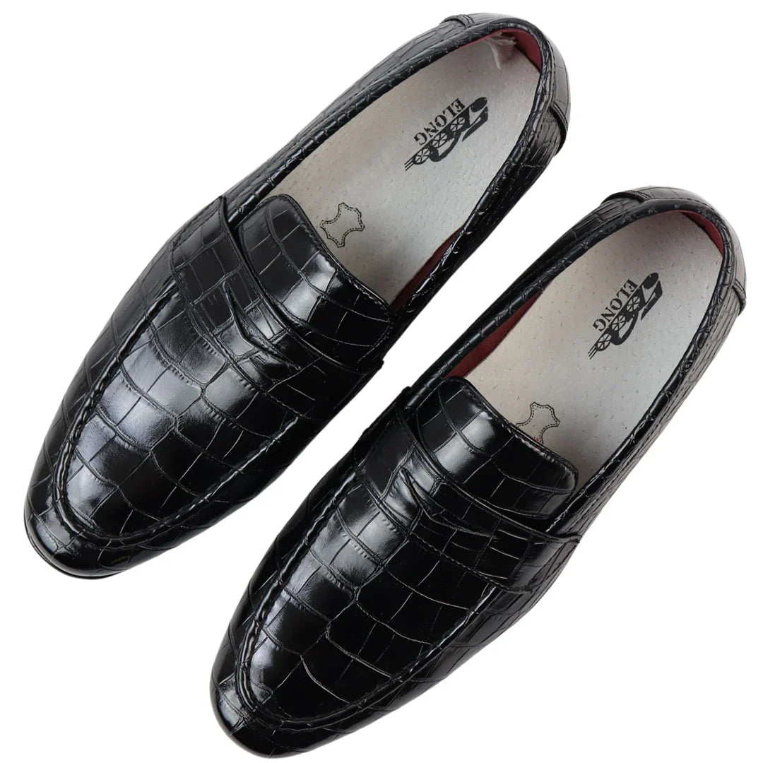 Mocasines negros formales para hombre