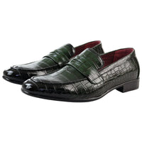Mocasines verdes formales para hombre