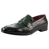 Mocasines verdes formales para hombre