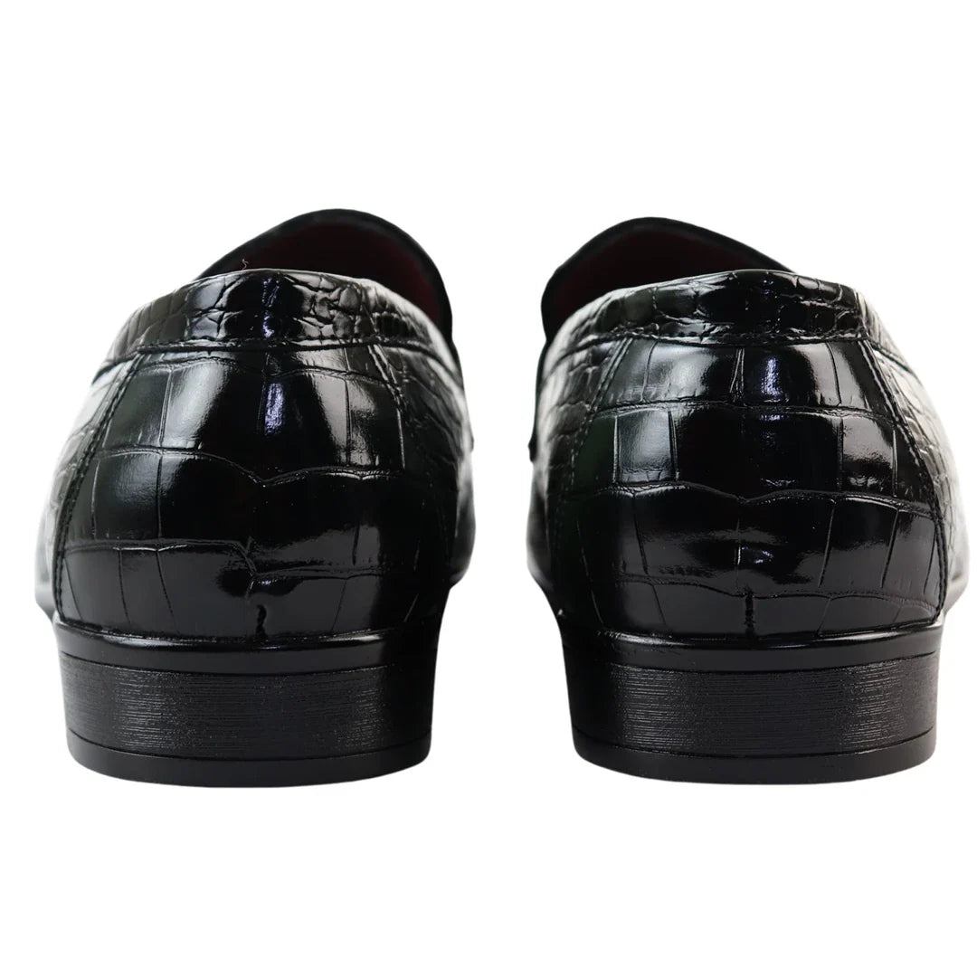 Mocasines verdes formales para hombre
