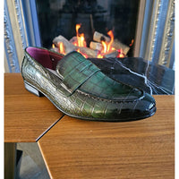 Mocasines verdes formales para hombre