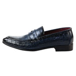 Mocasines formales azul marino para hombre