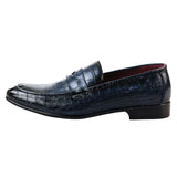 Mocasines formales azul marino para hombre