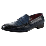Mocasines formales azul marino para hombre