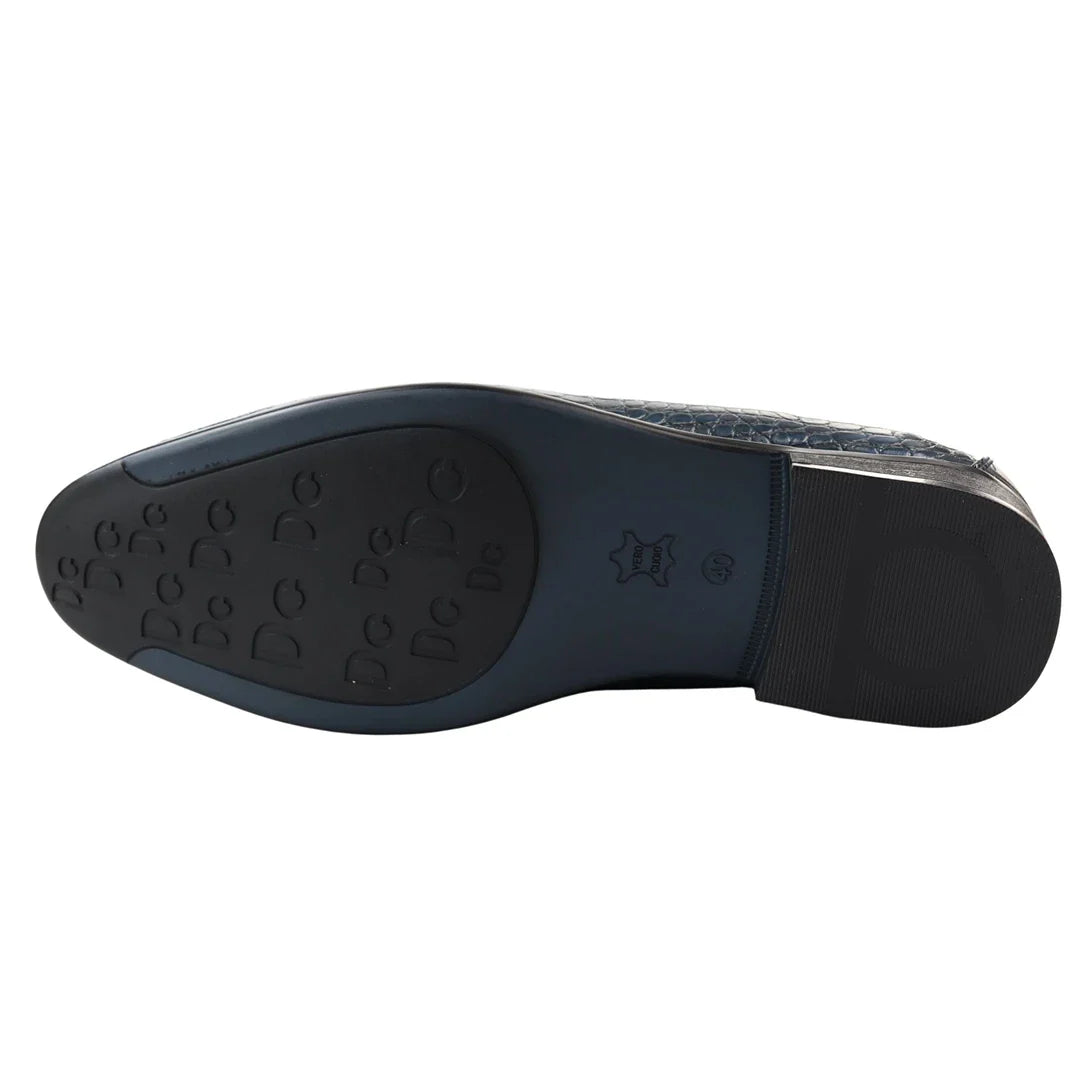 Mocasines formales azul marino para hombre