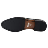 Mocasines negros de charol con borlas para hombre