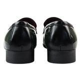 Mocasines verdes de charol con borlas para hombre